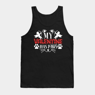 My Valentine Has Paws Tank Top